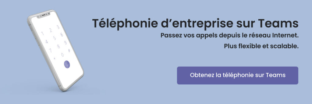 Bannière téléphonie d'entreprise Teams