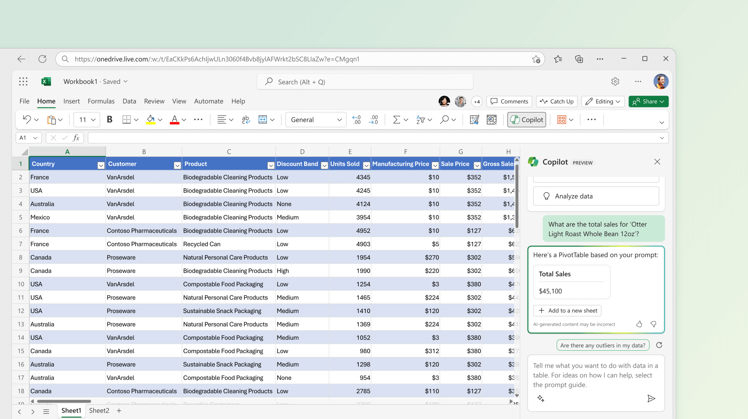 Excel Copilot : Identifier les Insights