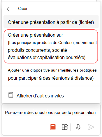 Création d'une présentation PPTX avec Copilot